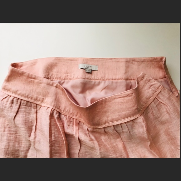 Loft peach pink short A-line mini skirt size 8 - Picture 5 of 7